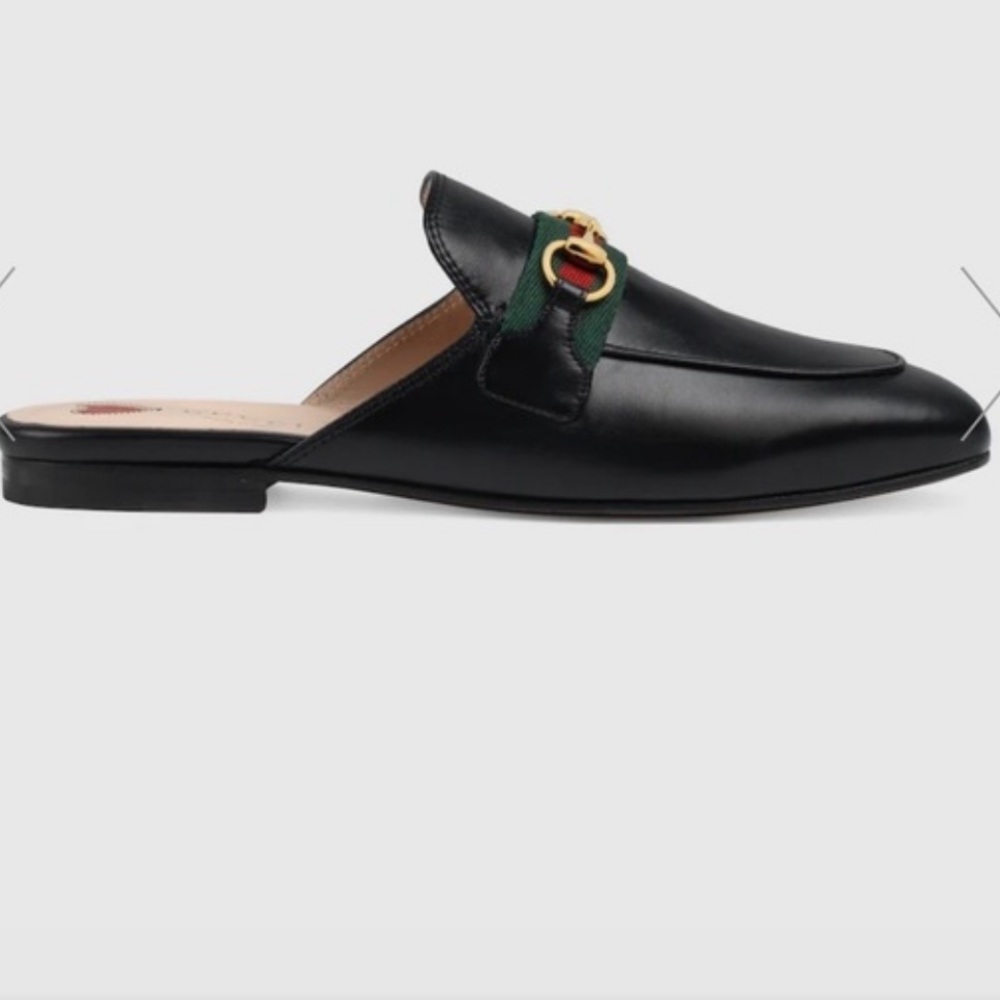 Gucci Princetown leather slip on loafer